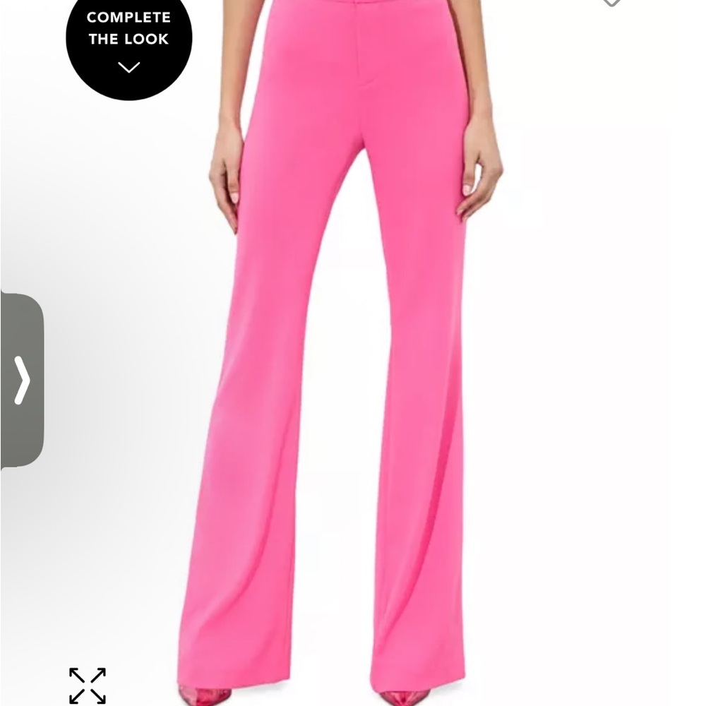 Alice + Olivia Pink Flare Boot Cut Pants